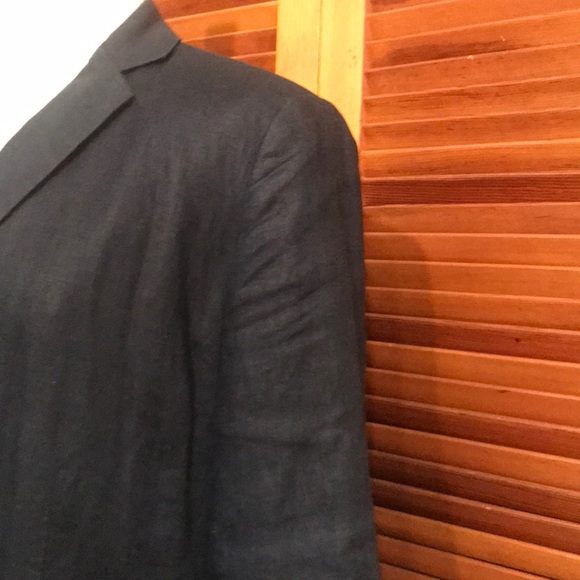 L.L. Bean Dark Blue Linen Blazer - Picture 6 of 9